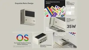 Un mini PC con pantalla plegable que evoca el Macintosh de los 80 y ofrece múltiples funciones deseadas